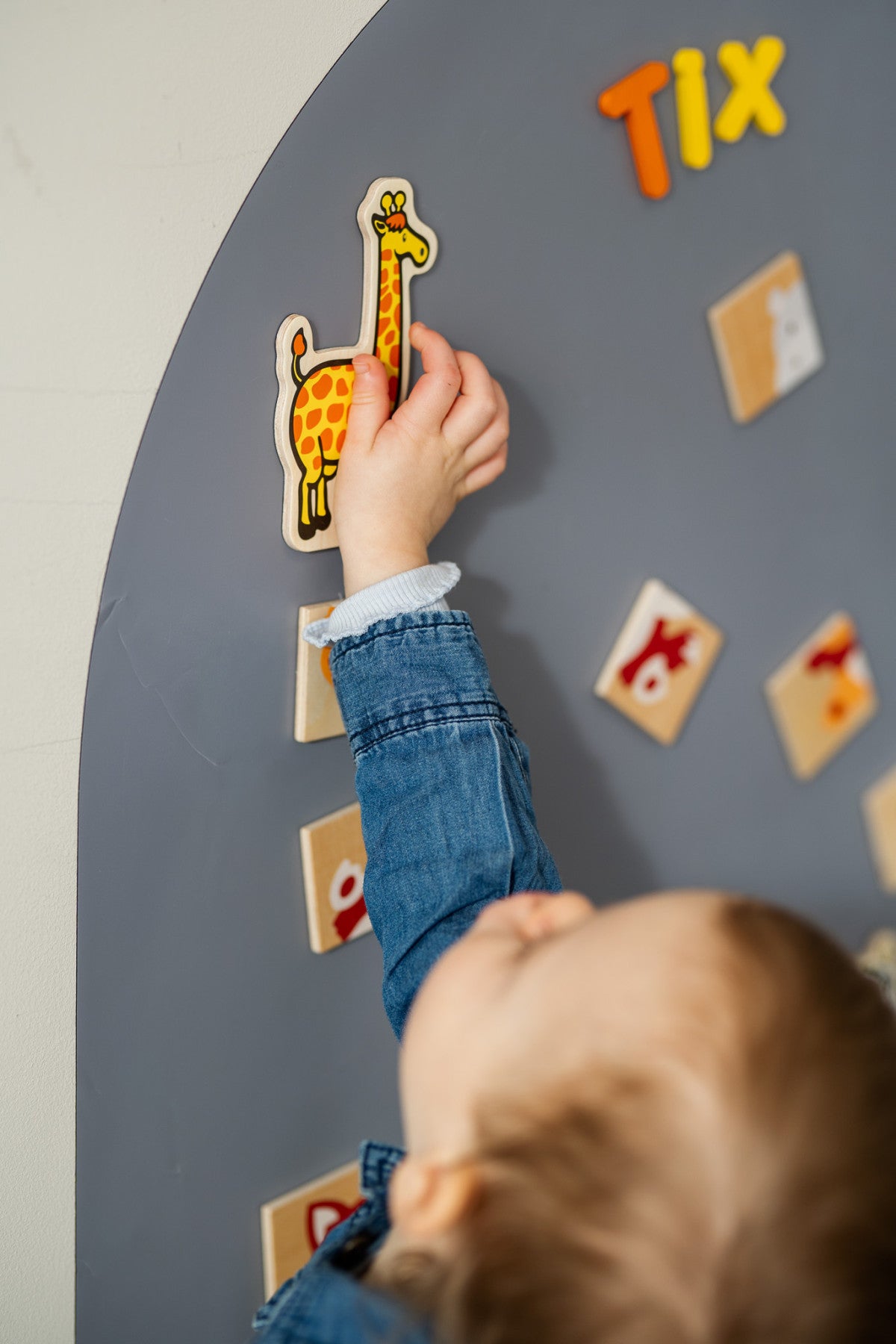 Herbruikbaar magneetbord (muursticker) – Elephant Grey | Tix&Mix