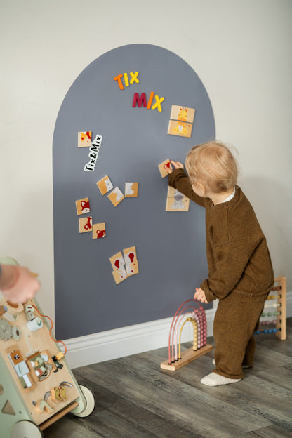Herbruikbaar magneetbord (muursticker) – Elephant Grey | Tix&Mix