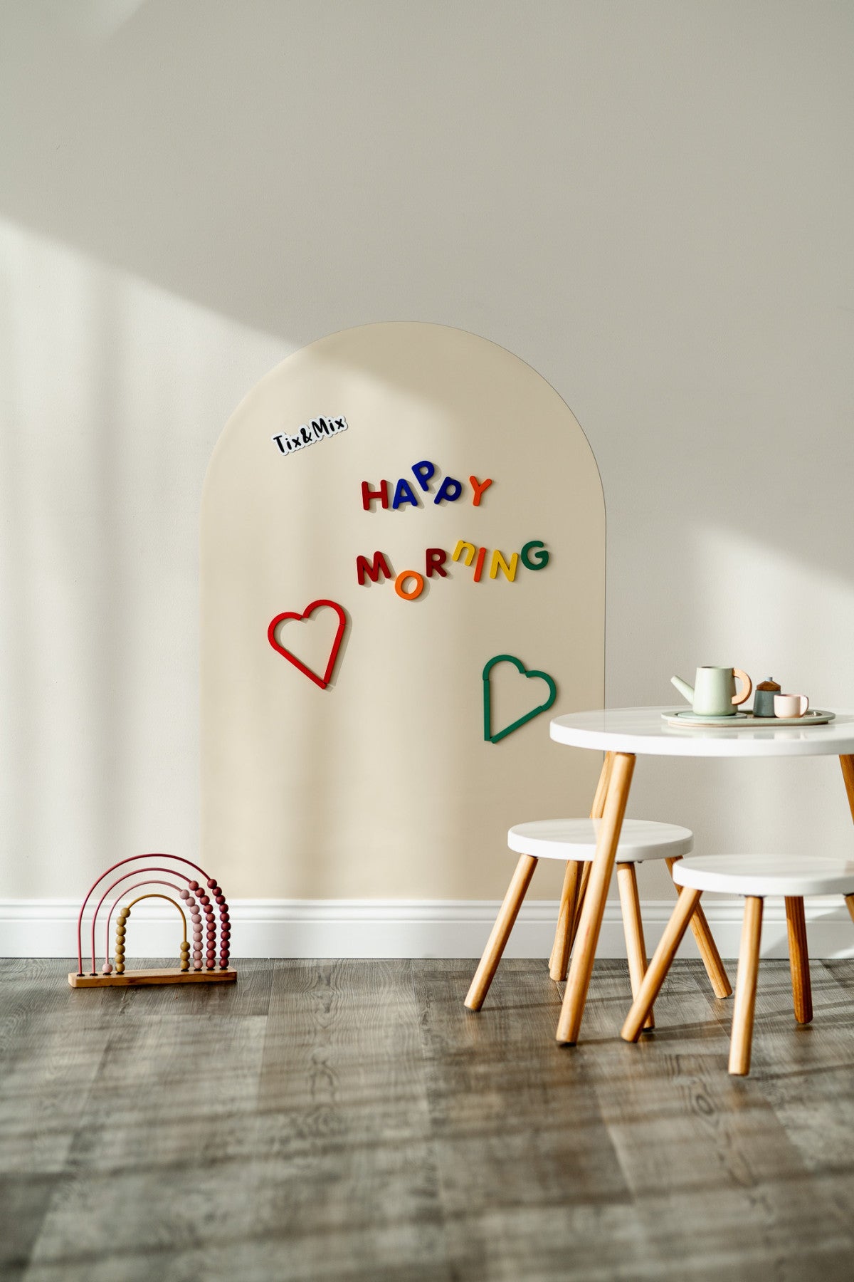 Herbruikbaar magneetbord (muursticker) – White Pudding | Tix&Mix