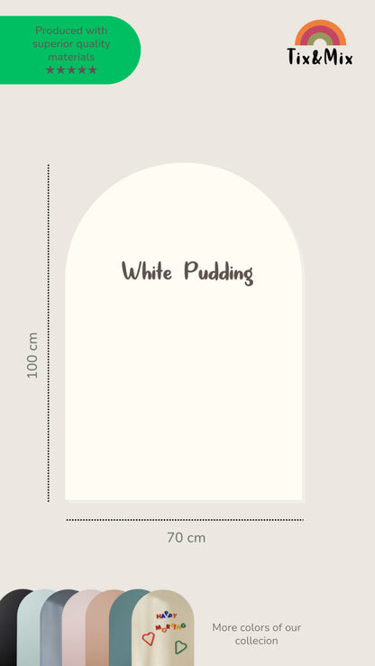 Herbruikbaar magneetbord (muursticker) – White Pudding | Tix&Mix
