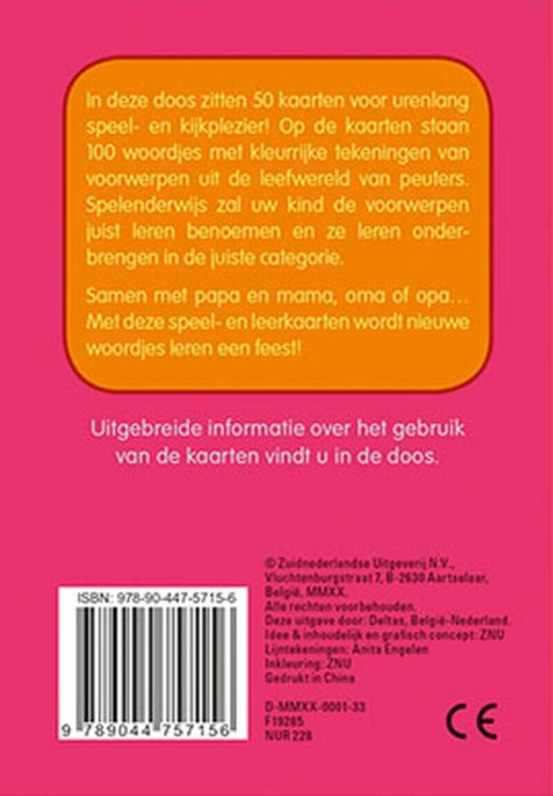 Uitgeverij Deltas | Speel- en Leerkaarten | Mijn Eerste 100 Woorden