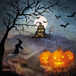 Vogel Geluk | Seizoensplaat | Halloween